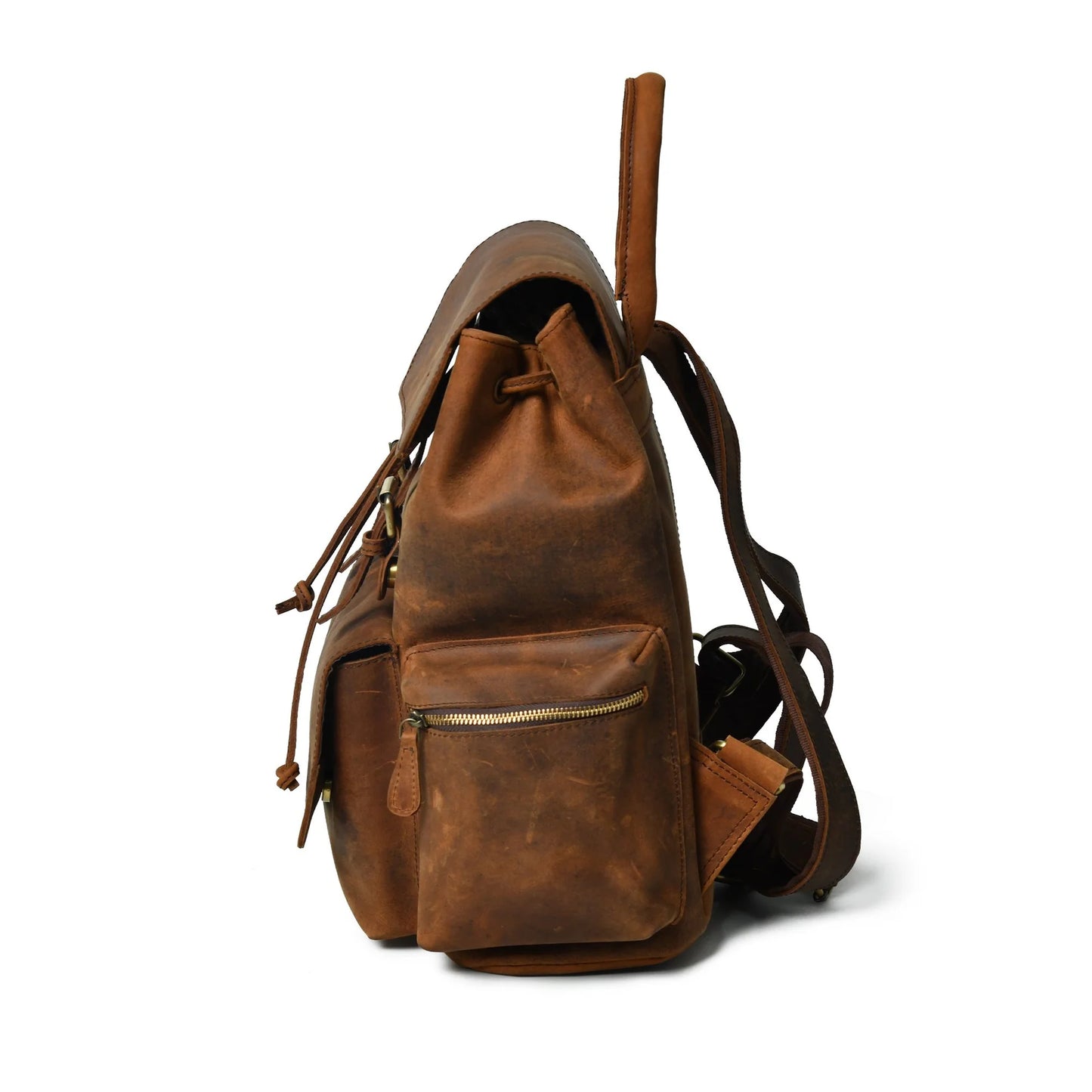 Vintage Buffalo Leather Backpack