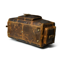 Retro Buffalo Leather Duffle Bag - Recondite Sepia