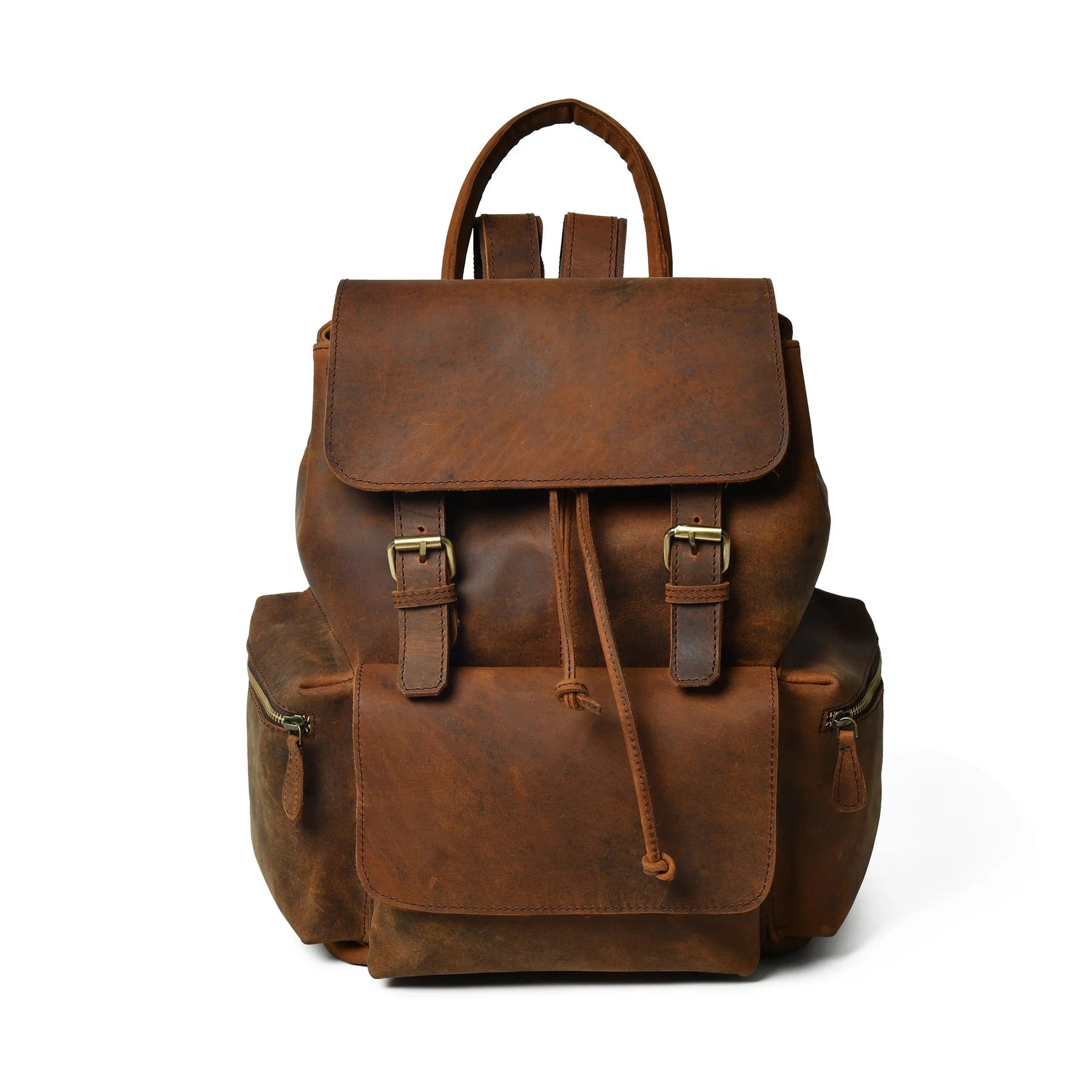 Vintage Buffalo Leather Backpack