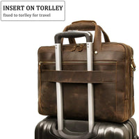 Crazy Horse Handmade Buffalo Leather Briefcase