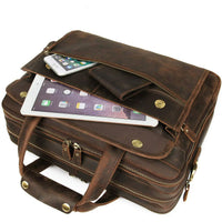 Crazy Horse Handmade Buffalo Leather Briefcase