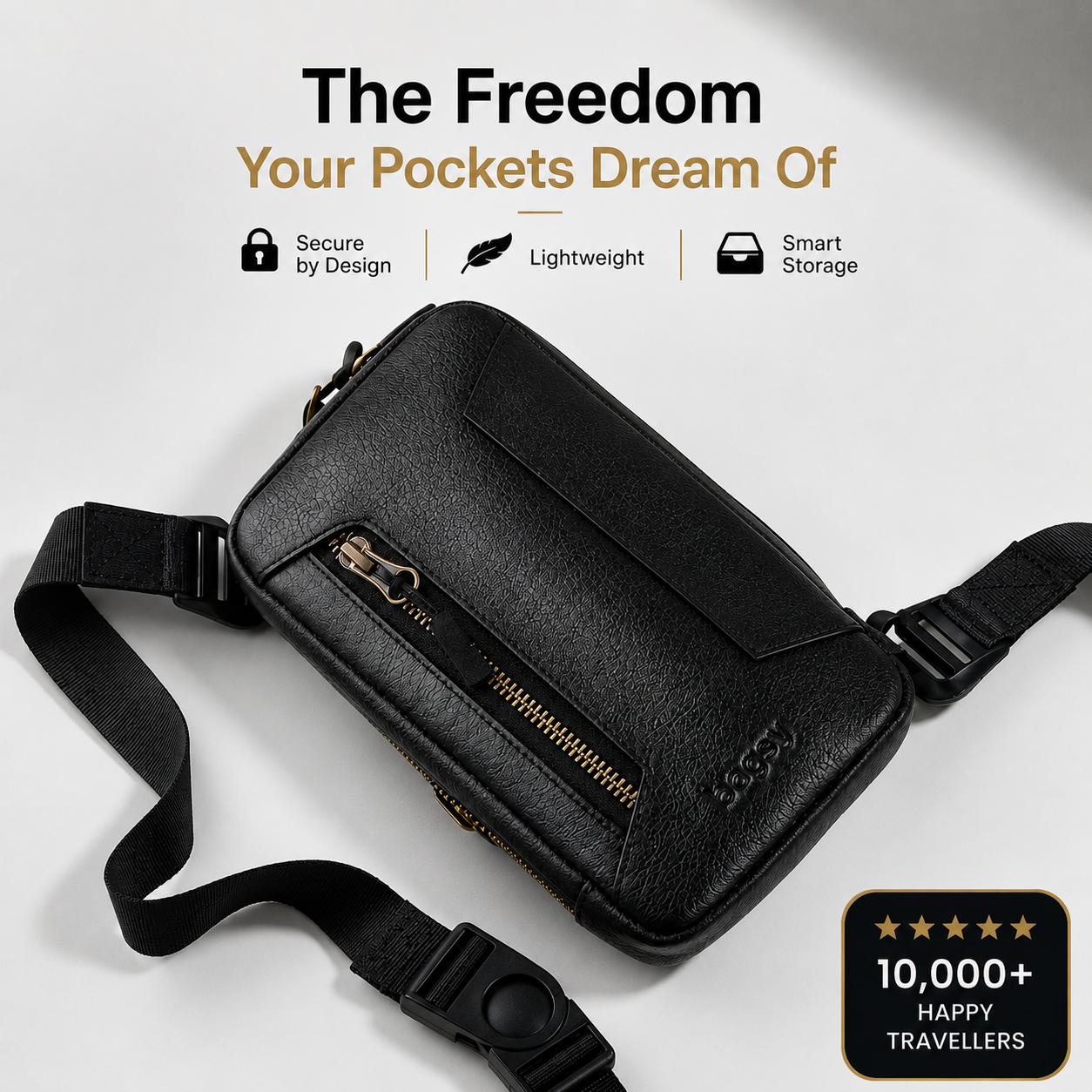 Bagsy Travel Sling Bag - Organized & Protected Travel
