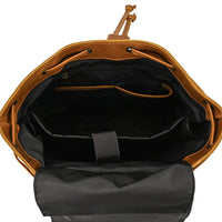 15" Retro Buffalo Leather Laptop Travel Backpack Chocolate