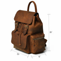 Vintage Buffalo Leather Backpack