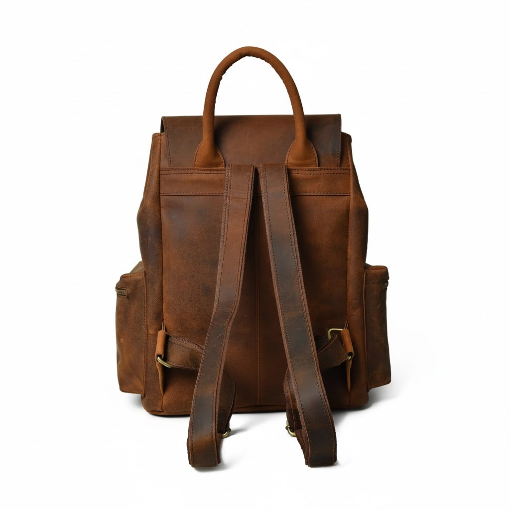 Vintage Buffalo Leather Backpack